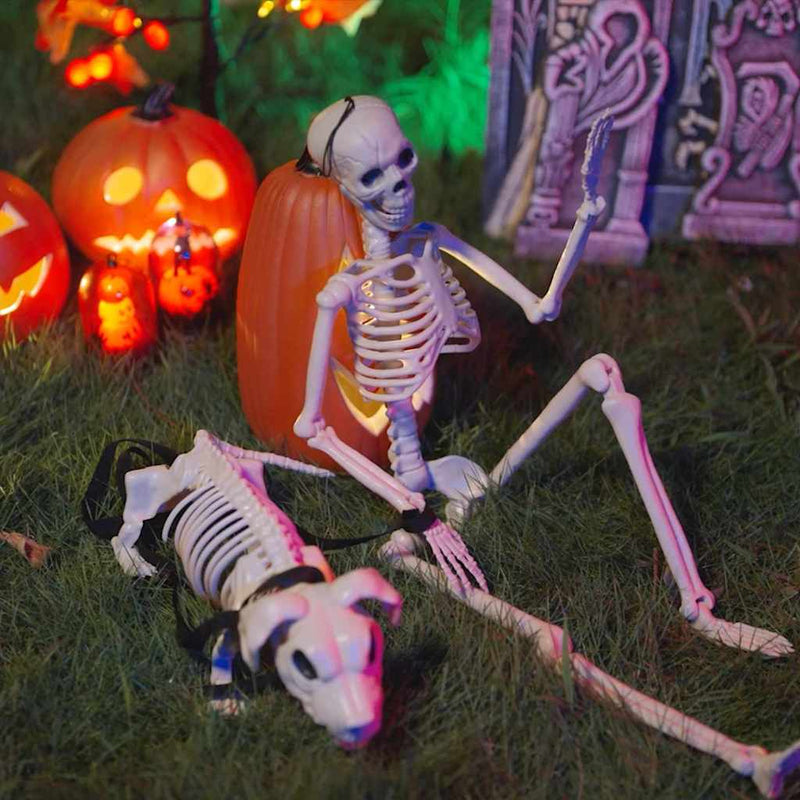 ギャラリービューアに画像をロードする, Vidaxl halloween decoratie skelet 2 pcs wit polypropyleen
