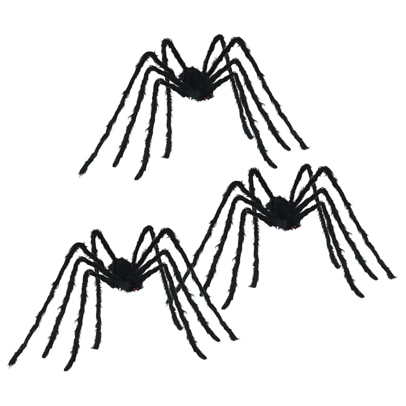 Chargez l'image dans la visionneuse de la galerie, Vidaxl halloween spin decoratie 3 pcs zwart 200 cm polyester en staal

