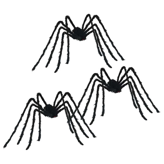 Vidaxl halloween spin decoratie 3 pcs zwart 200 cm polyester en staal