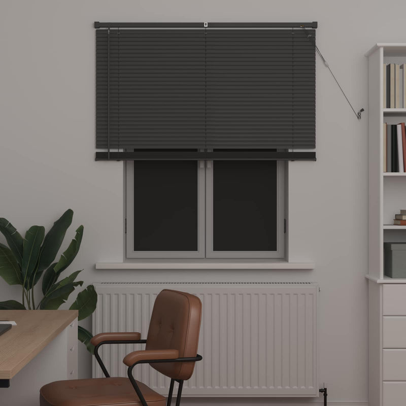 Chargez l'image dans la visionneuse de la galerie, Vidaxl venetiaanse blind verstelbaar zilvergrijs 150 x 120 cm pvc
