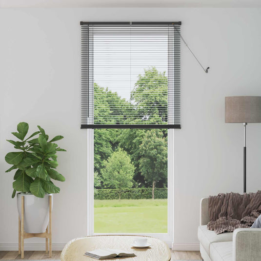 Vidaxl venetiaanse blind verstelbaar zilvergrijs 213 x 90 cm pvc