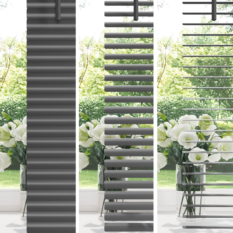 ギャラリービューアに画像をロードする, Vidaxl venetiaanse blind verstelbaar zilvergrijs 213 x 160 cm pvc
