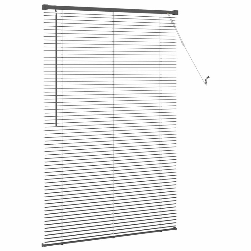 ギャラリービューアに画像をロードする, Vidaxl venetiaanse blind verstelbaar zwart 150 x 90 cm pvc
