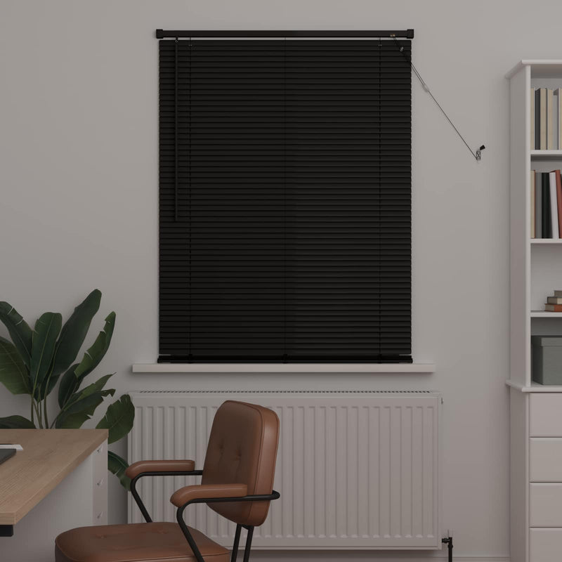 Chargez l'image dans la visionneuse de la galerie, Vidaxl venetiaanse blind verstelbaar zwart 150 x 100 cm pvc
