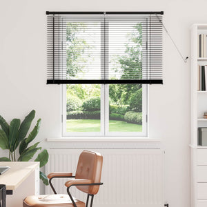 Vidaxl venetiaanse blind verstelbaar zwart 150 x 120 cm pvc