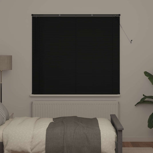 Vidaxl venetiaanse jaloezie zwart 150 x 130 cm 25 mm pvc
