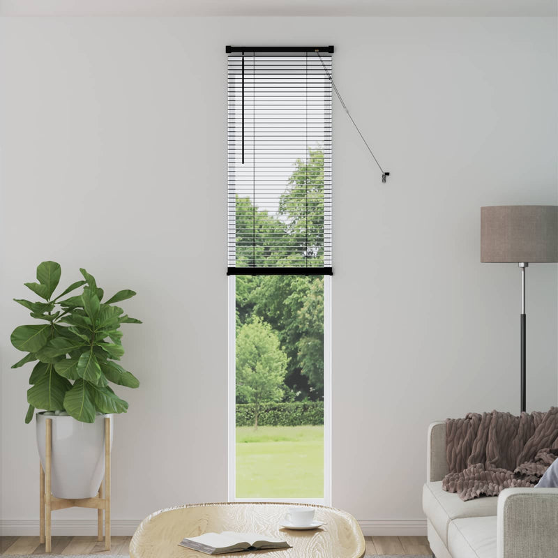 Afbeelding laden in galerijviewer, Vidaxl venetiaanse blind verstelbaar zwart 213 x 40 cm pvc
