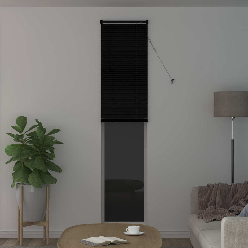 Afbeelding laden in galerijviewer, Vidaxl venetiaanse blind verstelbaar zwart 213 x 40 cm pvc
