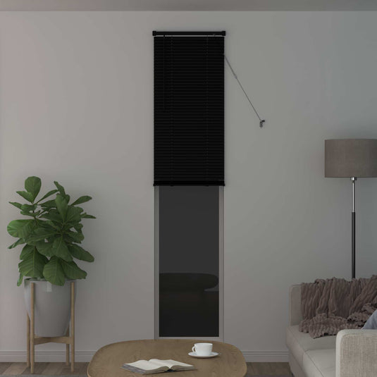 Vidaxl venetiaanse blind verstelbaar zwart 213 x 40 cm pvc