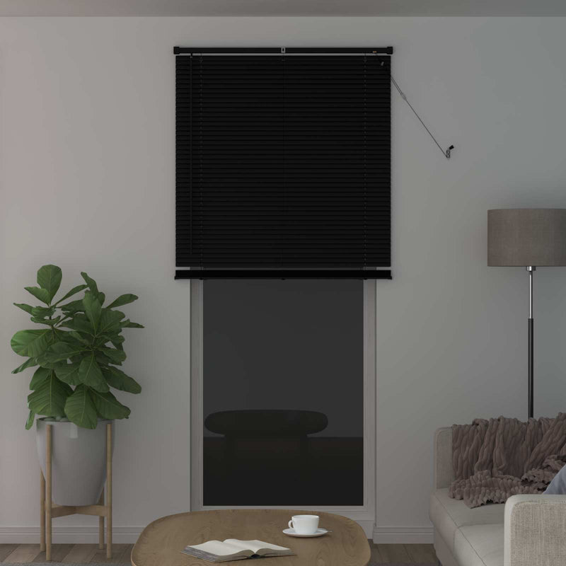 Afbeelding laden in galerijviewer, Vidaxl venetiaanse blind verstelbaar zwart 213 x 70 cm pvc
