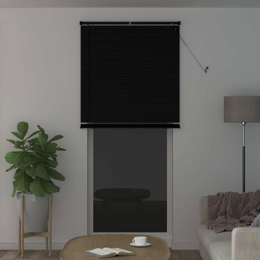 Vidaxl venetiaanse jaloezie zwart 213 x 100 cm 25 mm pvc