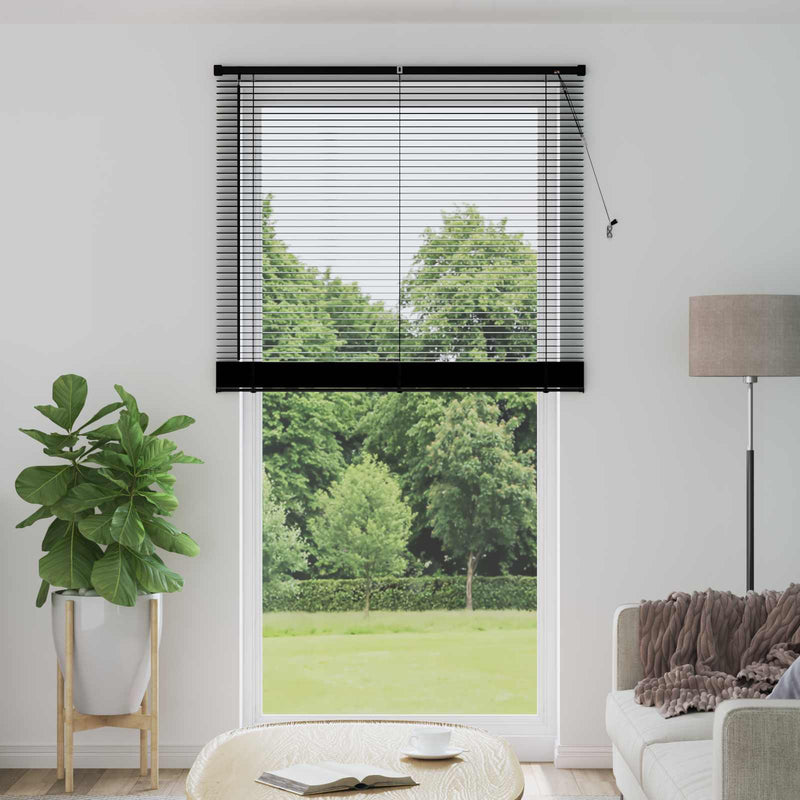 Afbeelding laden in galerijviewer, Vidaxl venetiaanse blind verstelbaar zwart 213 x 120 cm pvc
