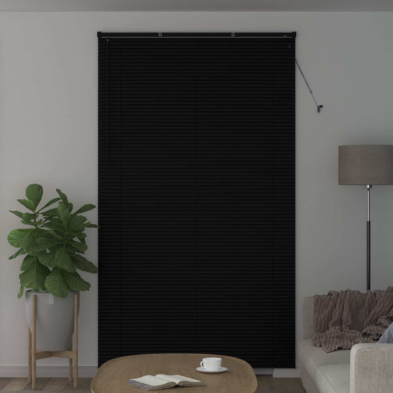 Afbeelding laden in galerijviewer, Vidaxl venetiaanse blind verstelbaar zwart 213 x 130 cm pvc
