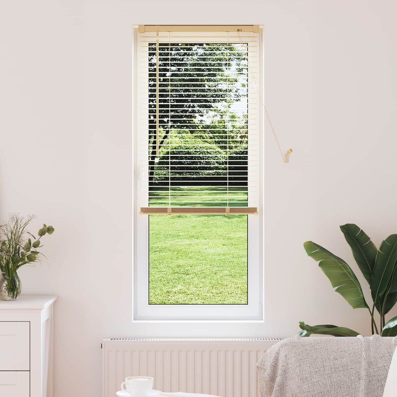 Chargez l'image dans la visionneuse de la galerie, Vidaxl venetiaanse blind lichtbruin met patroon 150 x 50 cm pvc
