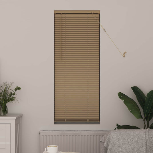 Vidaxl venetiaanse blind lichtbruin met patroon 150 x 50 cm pvc