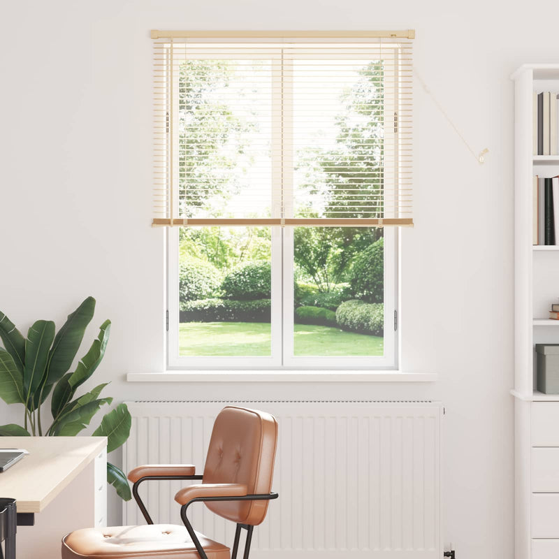 Chargez l'image dans la visionneuse de la galerie, Vidaxl venetiaanse blind lichtbruin met patroon 150 x 70 cm pvc
