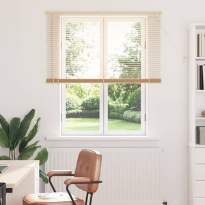 Vidaxl venetiaanse blind lichtbruin met patroon 150 x 120 cm pvc