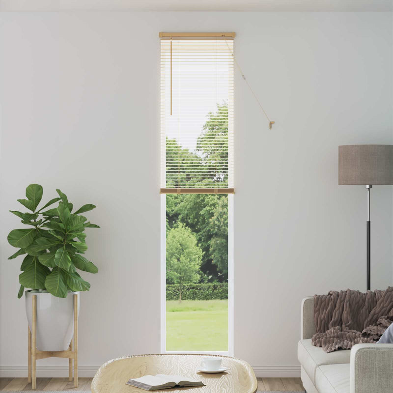 Chargez l'image dans la visionneuse de la galerie, Vidaxl venetiaanse blind lichtbruin met patroon 213 x 60 cm pvc
