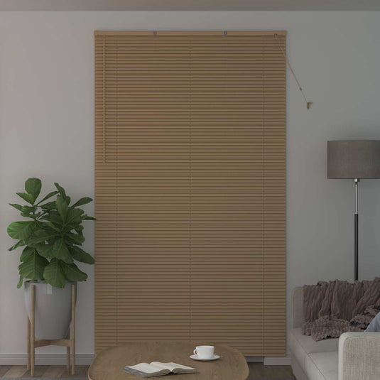 Vidaxl venetiaanse blind lichtbruin met patroon 213 x 150 cm pvc