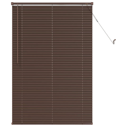 Vidaxl venetiaanse blind donkerbruin met patroon 150 x 70 cm pvc