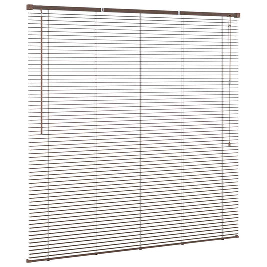 Vidaxl venetiaanse blind donkerbruin met patroon 150 x 150 cm pvc