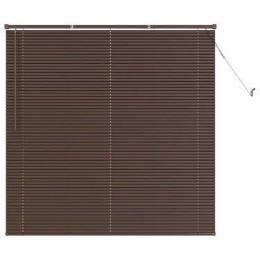 Vidaxl jaloezie donkerbruin met houtpatroon 160 x 150 cm pvc