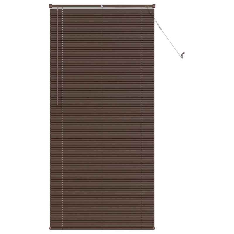 Chargez l'image dans la visionneuse de la galerie, Vidaxl venetiaanse blind donkerbruin met patroon 213 x 80 cm pvc
