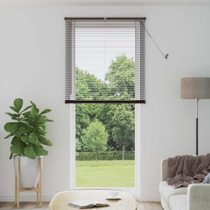 Vidaxl venetiaanse blind donkerbruin met patroon 213 x 100 cm pvc