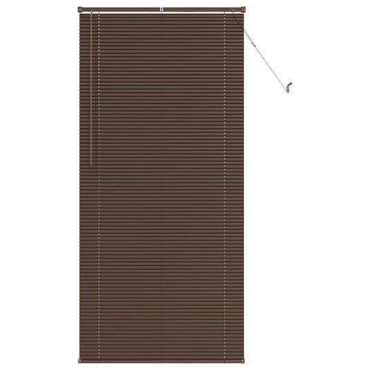 Vidaxl venetiaanse blind donkerbruin met patroon 213 x 100 cm pvc