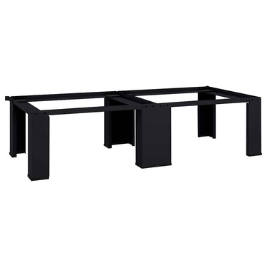 Vidaxl wasmachine pedestal 2 pcs zwart 127 x 54,5 x 32,5 cm staal