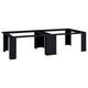 Vidaxl wasmachine pedestal 2 pcs zwart 127 x 54,5 x 32,5 cm staal
