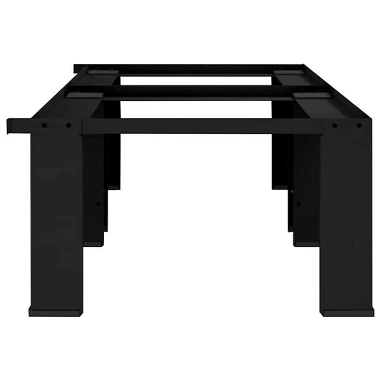 Vidaxl wasmachine pedestal 2 pcs zwart 127 x 54,5 x 32,5 cm staal