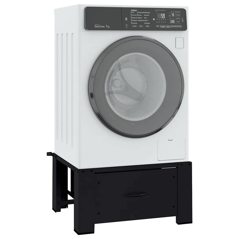 Chargez l'image dans la visionneuse de la galerie, Vidaxl wasmachine pedestal zwart 64 x 55 x 32,5 cm staal
