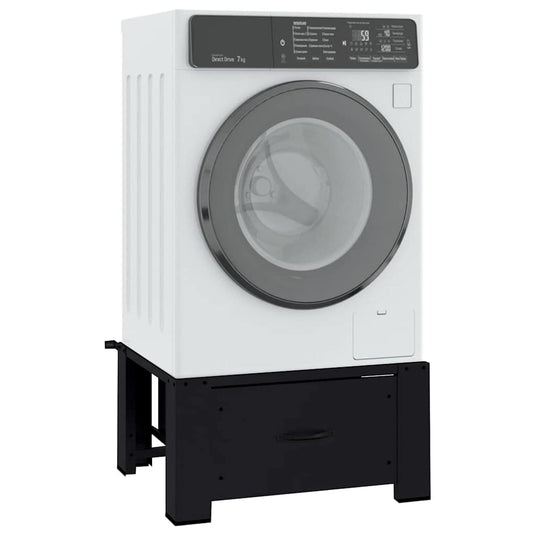 Vidaxl wasmachine pedestal zwart 64 x 55 x 32,5 cm staal