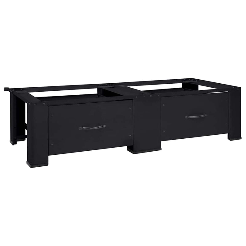 Chargez l'image dans la visionneuse de la galerie, Vidaxl wasmachine pedestal 2 pcs zwart 127 x 54,5 x 32,5 cm staal
