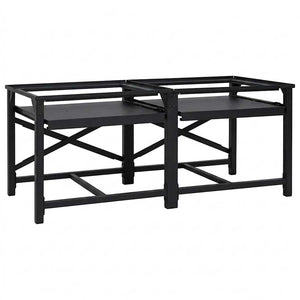 Vidaxl wasmachine pedestal 2 pcs zwart 120 x 56 x 52 cm staal