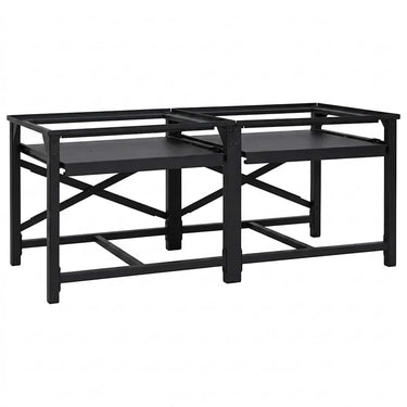 Vidaxl wasmachine pedestal 2 pcs zwart 120 x 56 x 52 cm staal