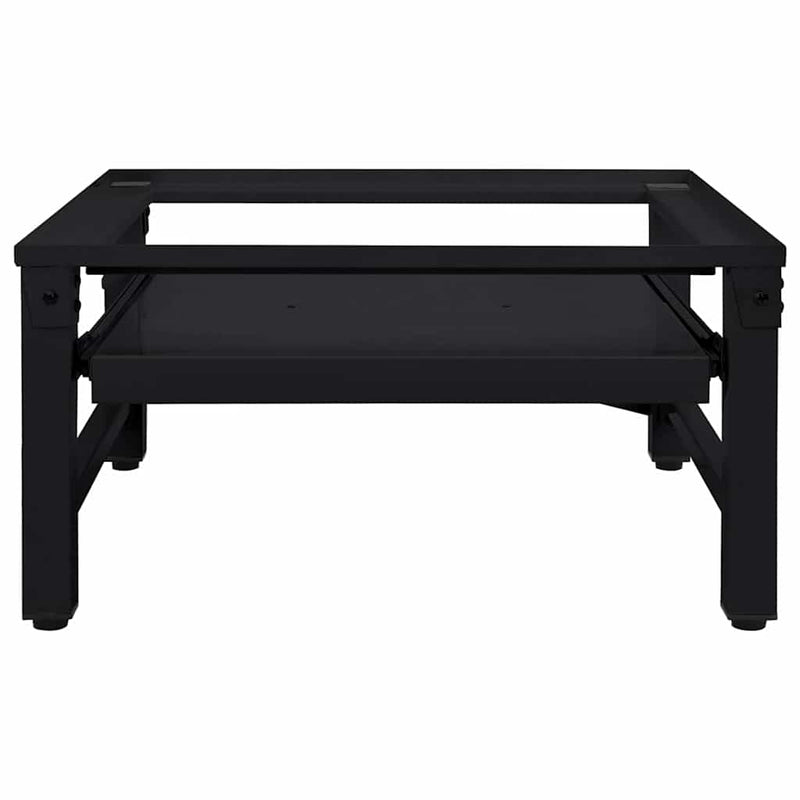 Afbeelding laden in galerijviewer, Vidaxl wasmachine pedestal zwart 62 x 60,5 x 32,5 cm staal
