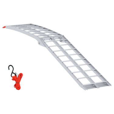 Vidaxl motorfietshelling zilver 180 x 28 x 5 cm aluminium