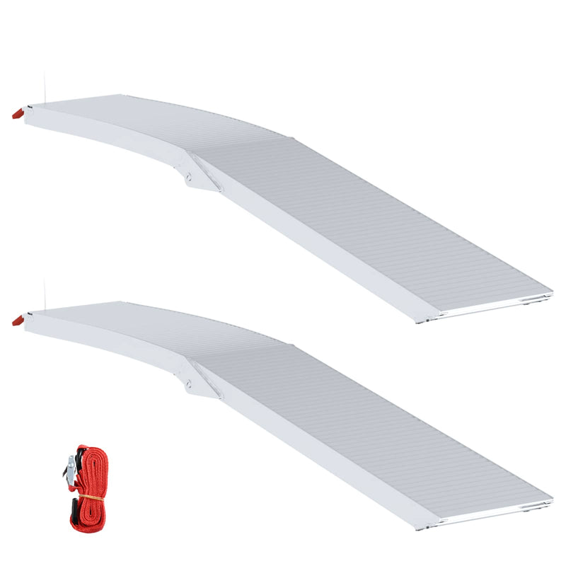 ギャラリービューアに画像をロードする, Vidaxl motorcycle ramp 680 kg 2 pcs zilver 205 x 28 x 5 cm aluminium
