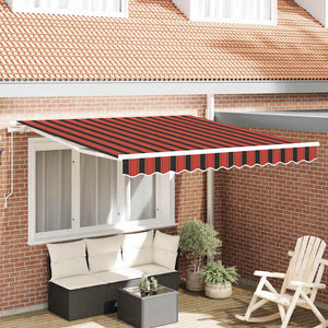 Vidaxl inklapbaar zonnescherm oranje en bruin 350 x 250 cm