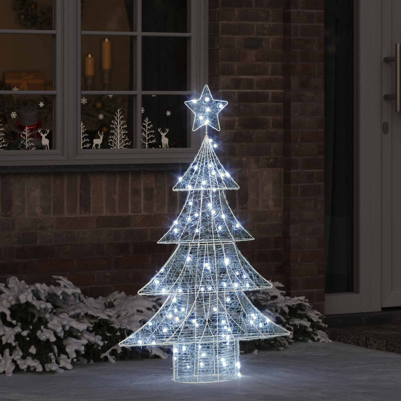 ギャラリービューアに画像をロードする, Vidaxl kerstboom met 100 led koudwit 120 cm acryl
