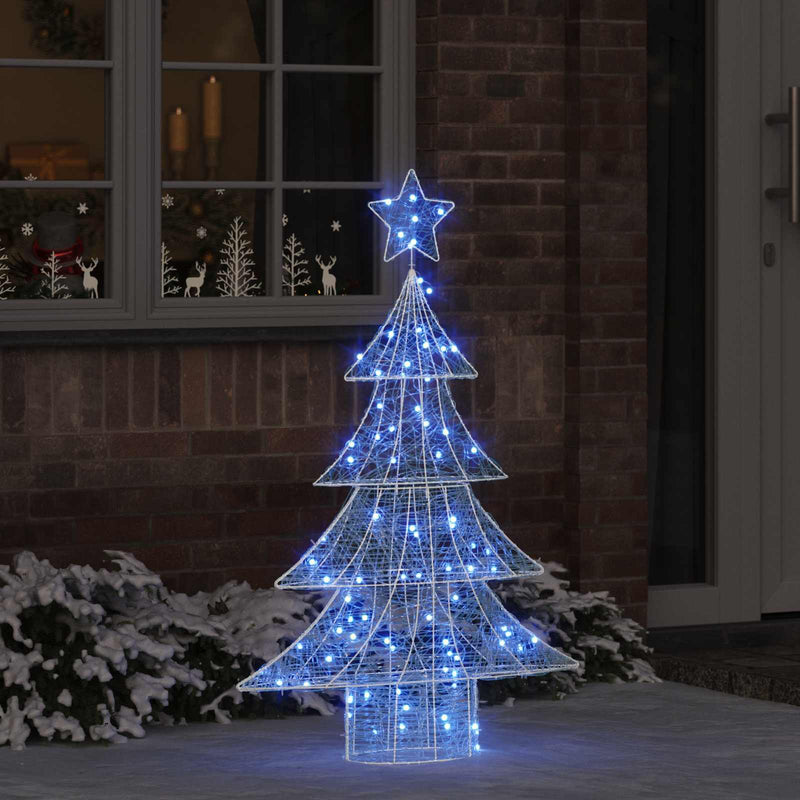 Chargez l'image dans la visionneuse de la galerie, Vidaxl kerstboom met 100 led blauw 120 cm acryl
