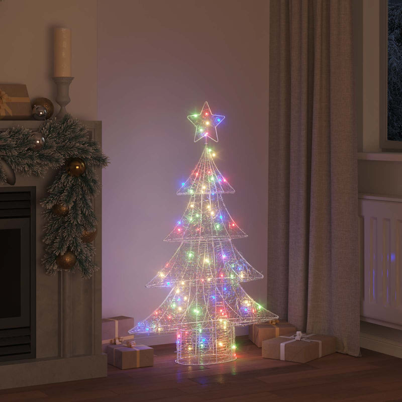 ギャラリービューアに画像をロードする, Vidaxl kerstboom met 100 led multikleur 120 cm acryl
