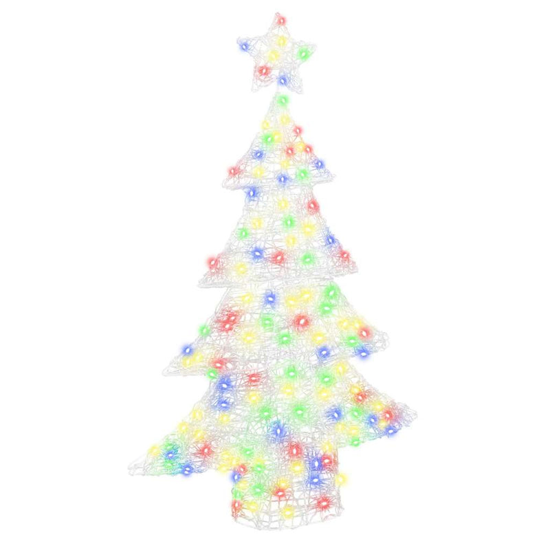 ギャラリービューアに画像をロードする, Vidaxl kerstboom met 100 led multikleur 120 cm acryl
