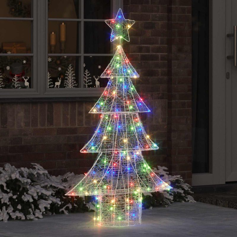 ギャラリービューアに画像をロードする, Vidaxl kerstboom met 160 led multikleur 150 cm acryl
