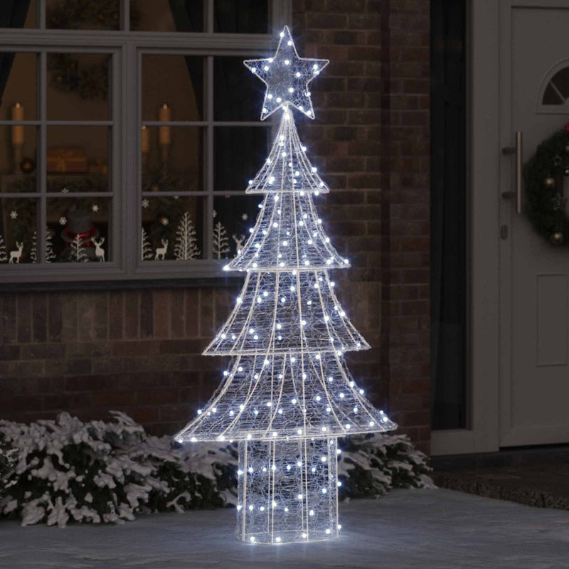 Chargez l'image dans la visionneuse de la galerie, Vidaxl kerstboom met 240 led koudwit 180 cm acryl
