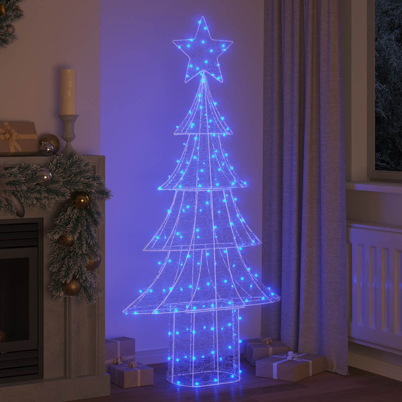 Chargez l'image dans la visionneuse de la galerie, Vidaxl kerstboom met 240 led blauw 180 cm acryl

