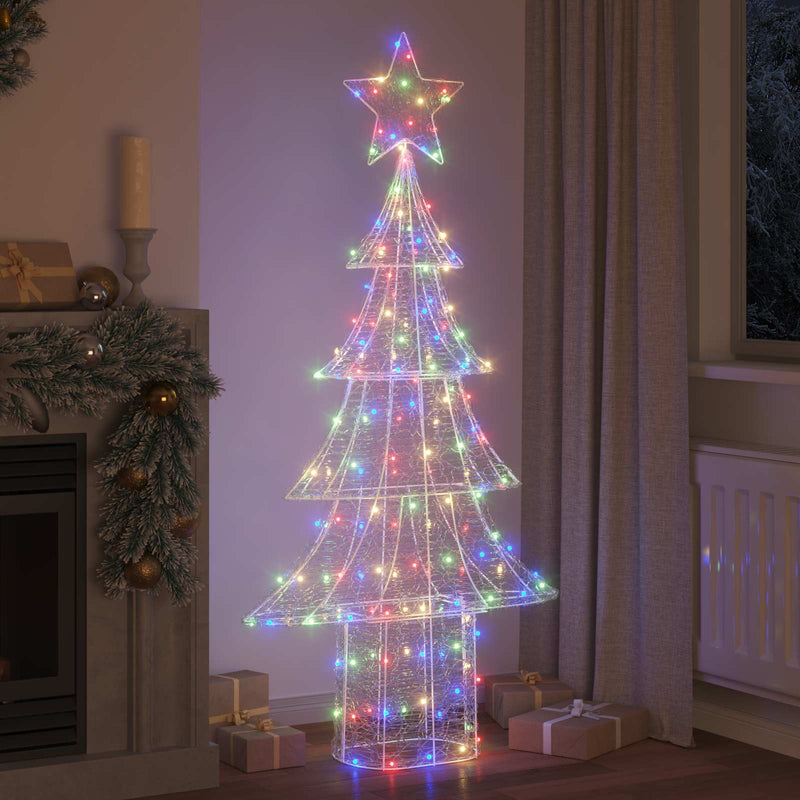 Chargez l'image dans la visionneuse de la galerie, Vidaxl kerstboom met 240 led multikleur 180 cm acryl
