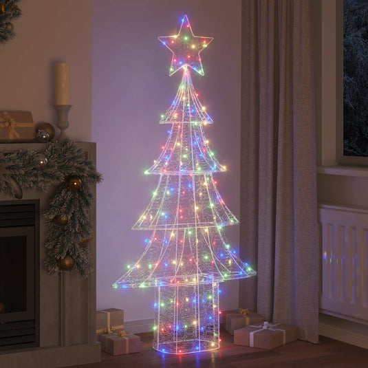 Vidaxl kerstboom met 240 led multikleur 180 cm acryl